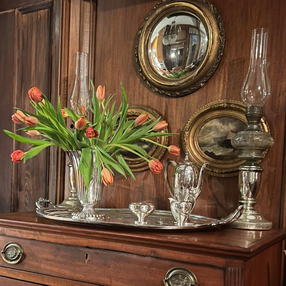 a vase of flowers on a table